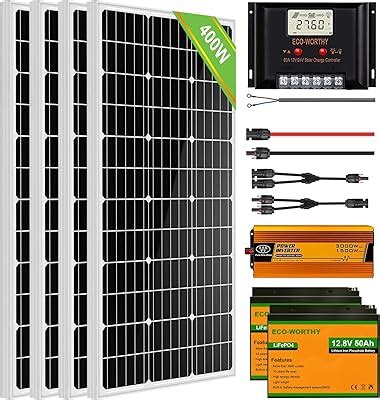 ECO-WORTHY 1.6KWH Solar Panel Kit 400W 24V Solar India | Ubuy