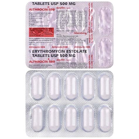 Althrocin-500 - Strip of 10 Tablets : Amazon.in: Fashion