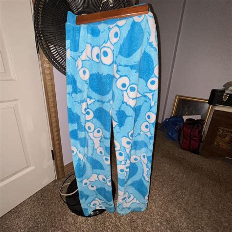 Cookie Monster pajama pants brand: Sesame Street... - Depop