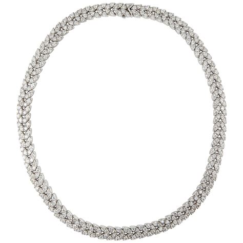 Diamond White Gold Necklace For Sale at 1stDibs
