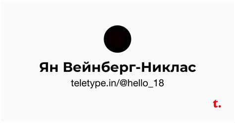 Ян Вейнберг-Никлас — Teletype