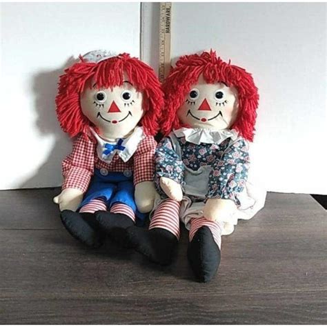 Vintage 23'' Raggedy Ann & Andy Dolls - Etsy