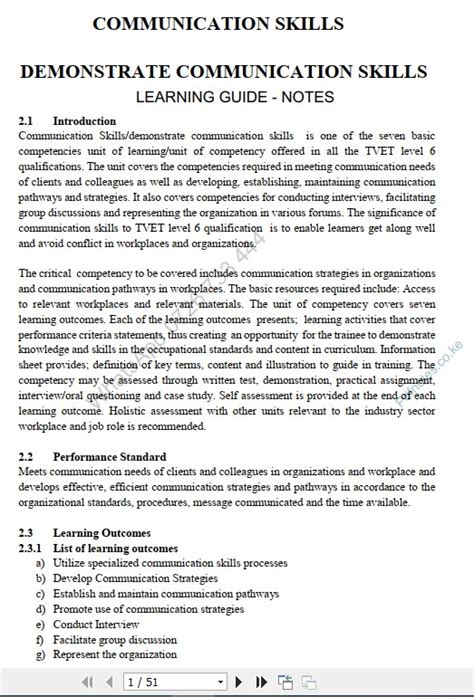 Image result for Communication Skills Lecture Notes PDF