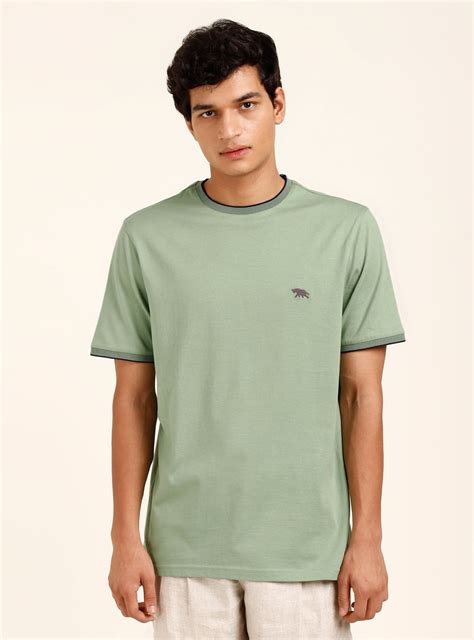 Buy Basil Crew | Casual Green Solid Shirts for Men Online | Andamen