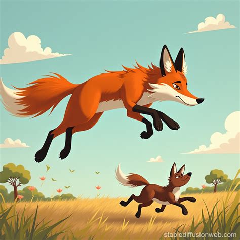 Quick Brown Fox Jumps Over Lazy Dog | Stable Diffusion Online