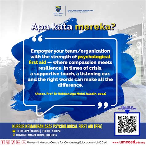 Kemahiran Asas Psychological First Aid – UMcourse