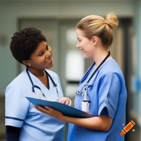 Collaboration between nurses and a nursing student on Craiyon