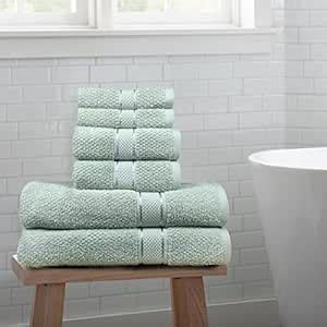 SENSES by Riba Textured Rice Weave 6 Piece Towel Set | All Cotton Fade ...