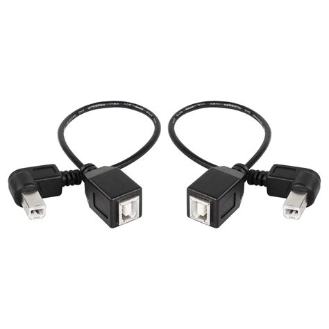 USB 2.0 Type-B Printer Cable,SinLoon(2-Pack) USB 2.0 B Female to Left ...