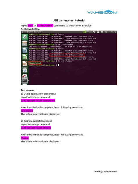 USB Camera Test 的图像结果