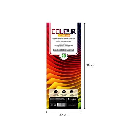 Scholar Colour Paper Sheets 120 GSM Bookmark Craft Paper Pack