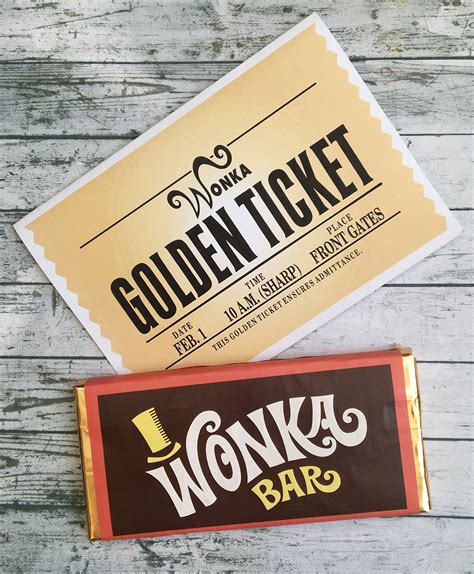 Buy 1 Wonka Milk Chocolate Bar with Replica with Golden Ticket 200gram ...