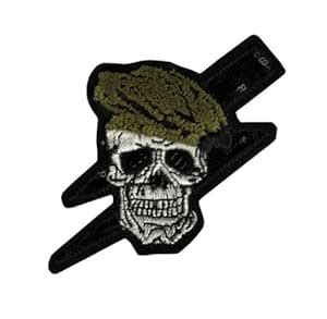 Skeleton Skull Applique Embroidered Sew-on Patch ; Size: 9.4cm x 8cm ...