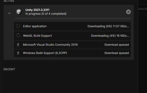Unity Editor Download 的图像结果