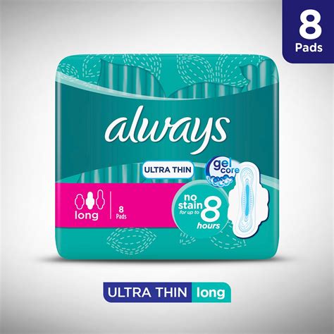 Buy Always Ultra Sanitary Pads, Long, Single Pack (8 Pads) At Best ...