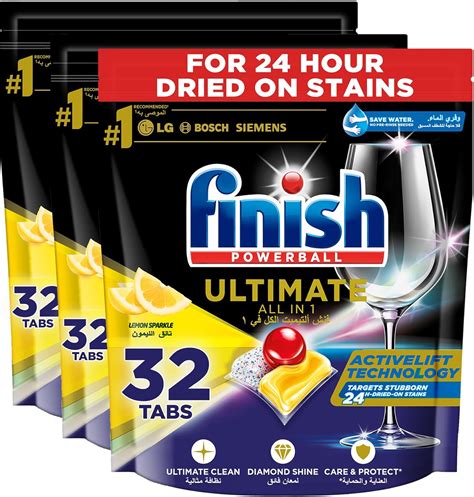 Finish Powerball Quantum Ultimate Dishwasher Detergent Tablets for ...