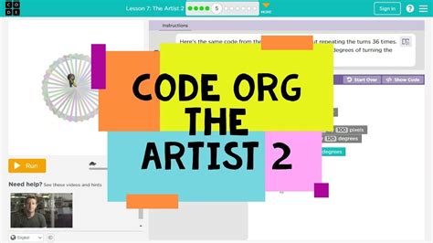 Code.org Lesson 2 Vidoes 的图像结果