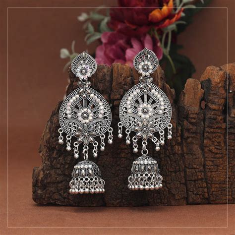 Wholesale Oxidised Earrings | Indian Oxidized Silver Earrings