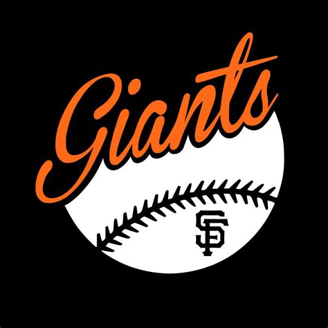 the san francisco giants baseball team logo is shown in an orange and ...