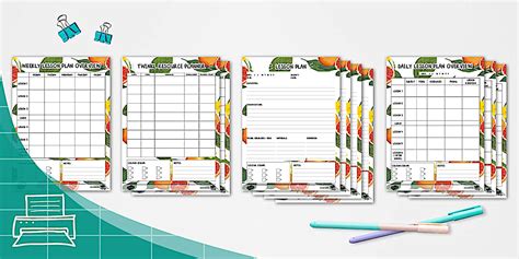 Grapefruit | Weekly, Daily & Hourly Lesson Planning Resource Pack