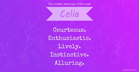 What Does Celia Mean Name at Willie Liggins blog