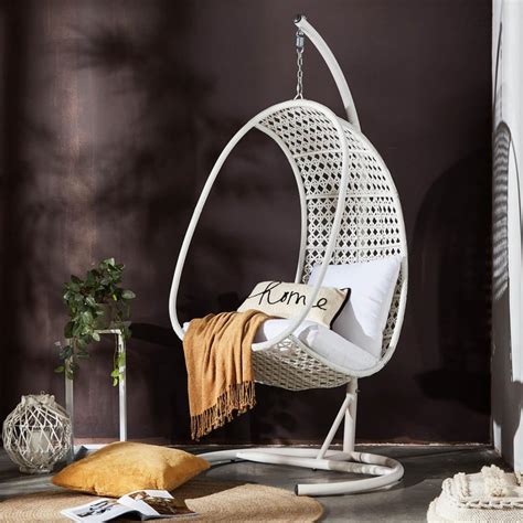 Buy Chapel Hanging Chair with Stand - White from Home Centre at just ...