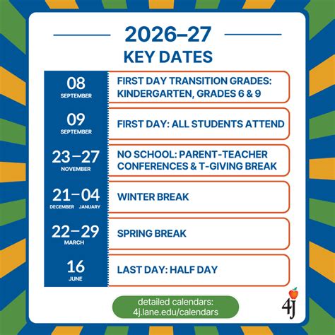 Eugene School District 4J - Calendars