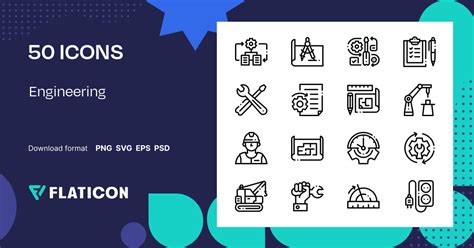 Engineering Icon Pack | Lineal | 50 .SVG Icons