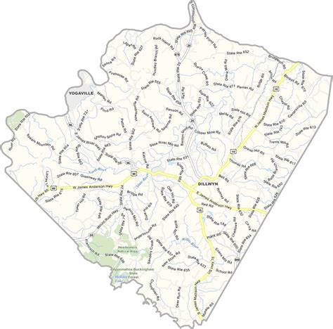 Albemarle County Map, Virginia - US County Maps