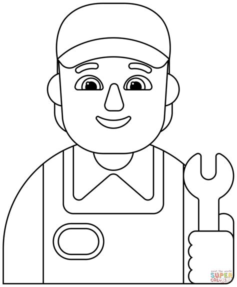 Desenho de Emoji mecânico para colorir | Desenhos para colorir e imprimir gratis