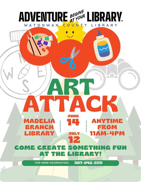 Art Attack-Madelia, Watonwan County Library - Madelia Branch, 12 July ...