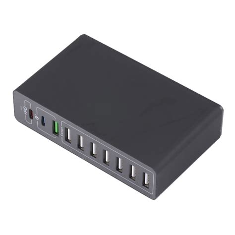 MFT-03Q USB Charger 10-Port 65W Multi-Port Type-C QC3.0 Charging Hub C ...