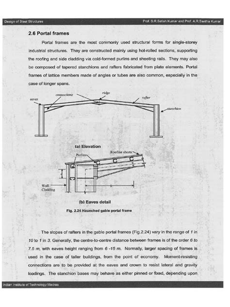 Image result for Portal Frame Design Example