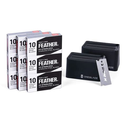 Buy 90 Feather FHS-10 Japanese Steel Razor Blades - Refill for OneBlade ...