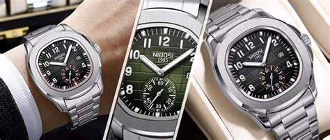 NIBOSI Stainless Steel Chronograph Rose Gold Black Dial Men Watch, Gold ...