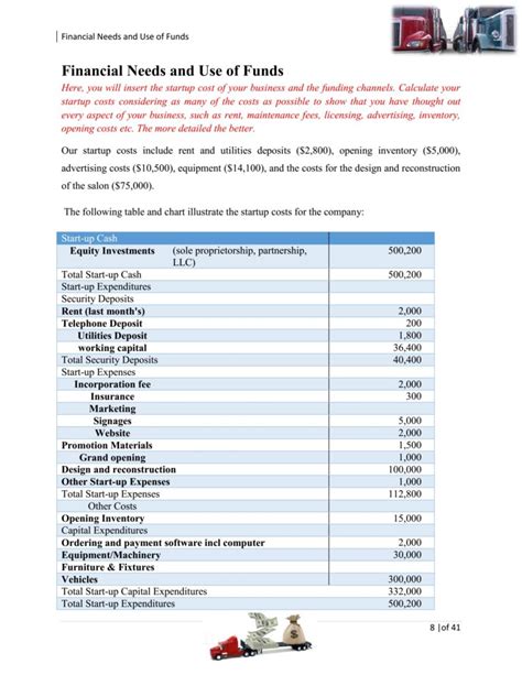 Trucking Company Business Plan 的图像结果