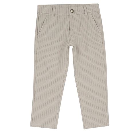Chicco Boys Natural Striped Trouser - Bottom – Chicco India