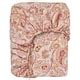 RODGERSIA fitted sheet, pink/white, 180x200 cm (71x79") - IKEA