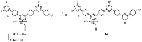 Click Chemistry of Melamine Dendrimers: Comparison of “Click-and-Grow ...