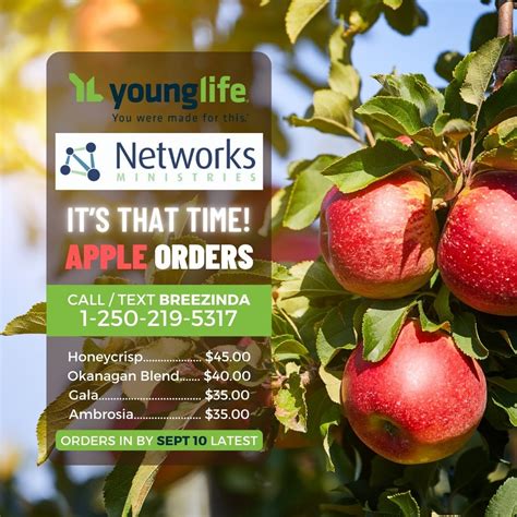 Order Fresh Apples – Support Young Life & Networks Ministries