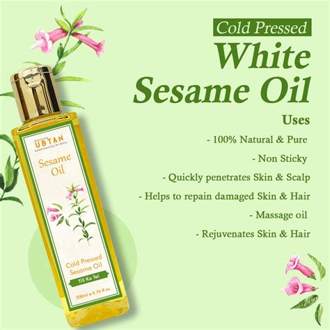 Cold Pressed White Sesame Oil – Rejuvenating UBTAN