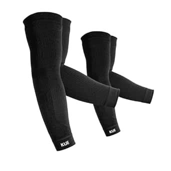 KUE Compression Full Hand Cover Arm Sleeves & Elbow Support | Men Women ...