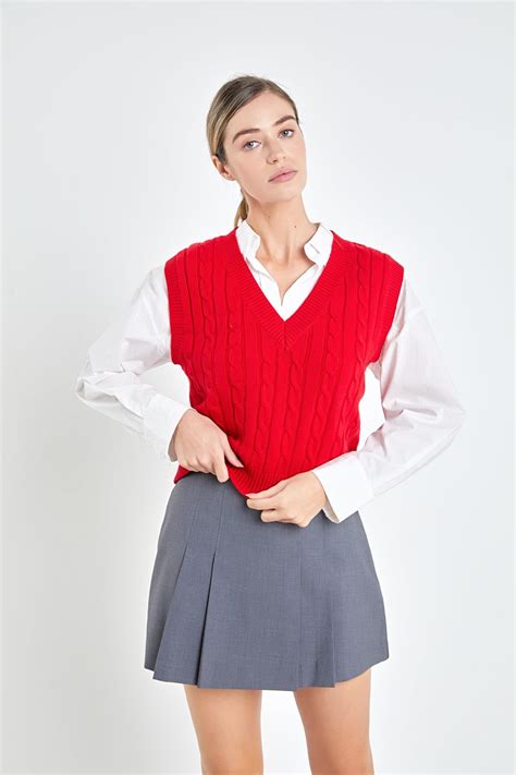 Cable Knit Chunky Vest | Bottom clothes, Outfits, Holiday outfits