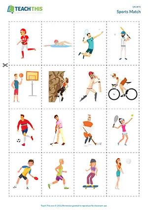 Playing Sports Worksheet 的图像结果