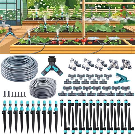 Amazon.com : Onarway Garden Drip Irrigation System: Raised Garden Bed ...