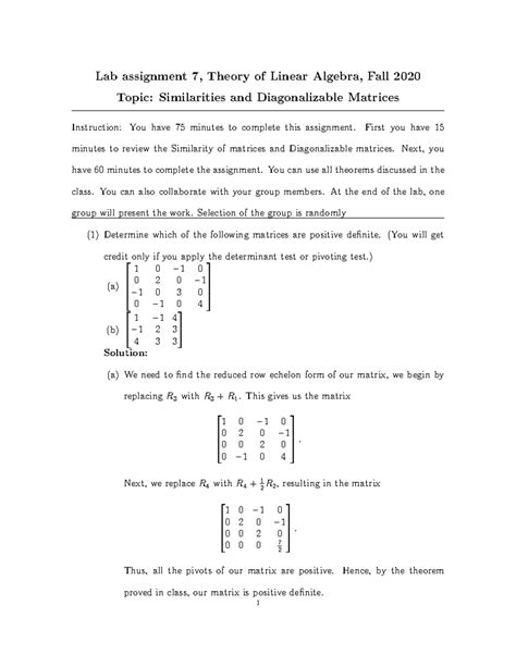 Image result for Diagonalizability in Math Lab