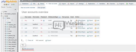 Image result for How to Database Unlock MySQL phpMyAdmin