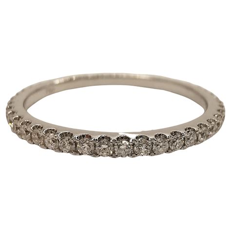 Customizable 18K White Gold Channel Set Diamond Pavé Eternity Band ...