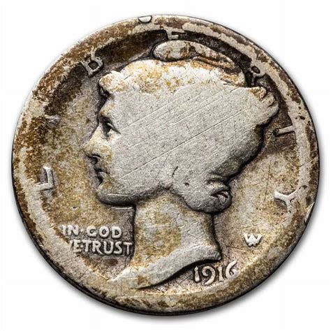 1916-D Mercury Dime Fair - Walmart.com