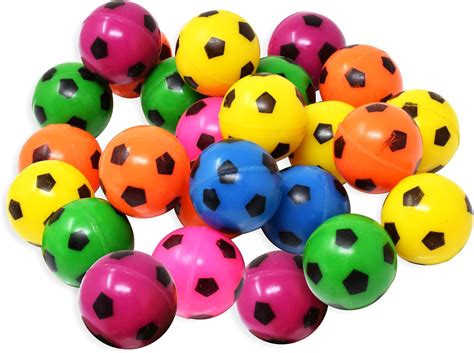Amazon.com: 25 Bouncy Balls for Kids Party Favors | Colorful Soccer ...